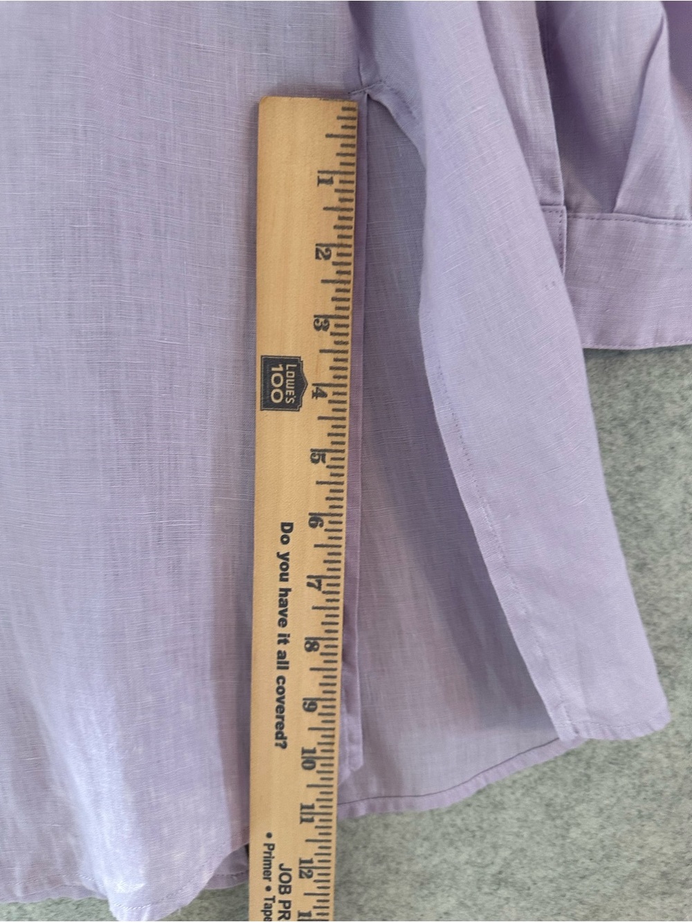 J. Jill Love Linen Lavender Button-Up Shirt - Picture 6 of 8